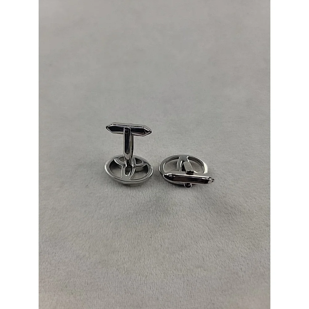 Silver Cut Out TOYOTA Sports Car‎ Racing Cufflinks